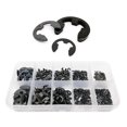thumbnail image 1 of ruzhgo 580pcs Retaining Rings Convenient External Circlip Stainless Steel Wear-resistant Snap Ring Opening Hook Hardware Assorted Kits Sliver Black, 1 of 6