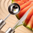 thumbnail image 3 of Stainless Steel Fruit Baller Tool, Precision Carving Scoop for Melons, Apples, or Vegetables, Dishwasher-Safe Kitchen Crafting Accessory, 3 of 9