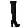 thumbnail image 2 of Unique Bargains Bottes Cuissardes à Plateforme à Talon Bloc pour Femmes, 2 of 8