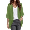 thumbnail image 1 of 2025 Cardigan Ouvert Transparent à Manches Courtes pour Femmes Plus Cardigan en Mousseline à devant Ouvert pour Femmes Haut Cardigan en Molleton Mignon Tenues d'Automne Cardigan 1X Chandails à Dos Ouvert, 1 of 4