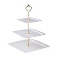 thumbnail image 2 of shyuyusa Square Three Layer Fruit Plate, Multi Layer Food Display Tray, Household Living Room Tea Table Snack Storage Holder, 2 of 6