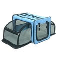 thumbnail image 1 of Pet Life H5BLMD Cage pour Chien en Fil Métallique Extensible Double, Bleue - Moyen, 1 of 1