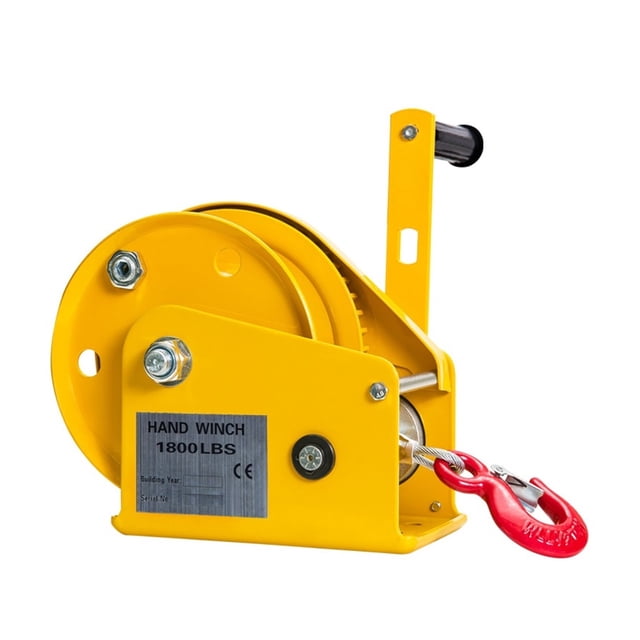 Small Winch Tractor,2600 LBS Portable Hand Crank Two-way Self-locking Manual Winch Household Small Winch Tractor ,Powerful Pulling Performance