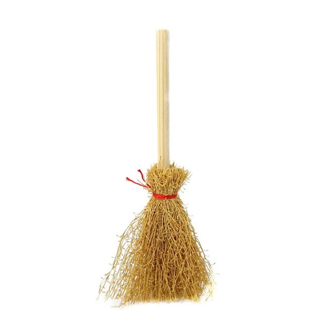10Pcs Halloween Pendants Realistic Looking Eco-friendly Small Reusable Wide Application Decorative Pine Mini Broom Halloween Part