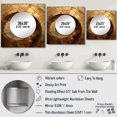 thumbnail image 4 of Designart "Timeless Turn in Gold and Black II" abstract spirals Square Mirror For Wall Decor - Large Gold Square Printed Wall Mirror Art - Square Modern Mirror - Wall Mounted Square Large Mirror, 4 of 5
