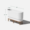 thumbnail image 2 of Veradek Demi Series Raised 30" Long Plastic-Stone Planter - (White/Brown, 1 Pack), 2 of 8