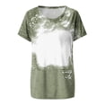 thumbnail image 3 of Mareep T-shirt pour Femmes P-2TG T-shirt pour Femmes 2024 Décontracté Ample et Confortable Dégradé Col Rond Manches Courtes T-shirt Hauts pour Femmes Liquidation, Cadeau, 3 of 6