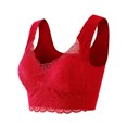 thumbnail image 4 of Timegard 2pc Plus Size Bras for Women No Underwire Flower Lace Back Smoothing Full-Support Everyday Bra, 4 of 6