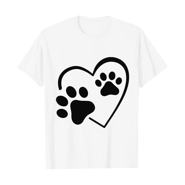 Plebaso T-Shirts pour Femmes à Imprimé Cœur, Col Rond, Coupe Ample, T-Shirts Décontractés à Manches Courtes, T-Shirts Graphiques pour Femmes
