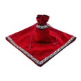 thumbnail image 3 of Classic Pattern Altar Pouch Border Velvet Table Cloth Red, 3 of 6