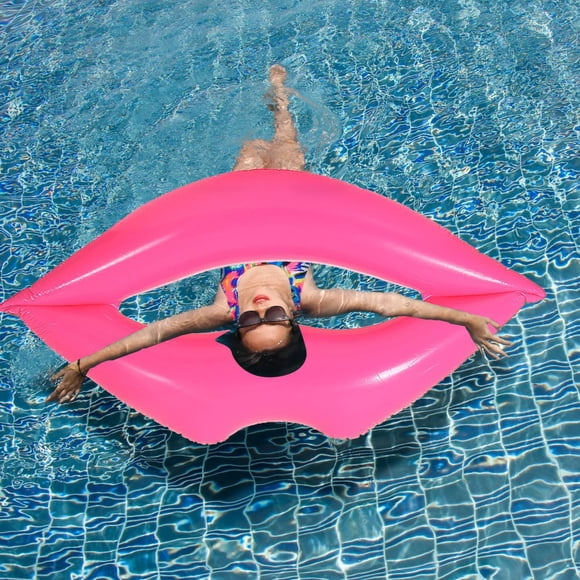 Oliegs Heated Blanket Shooting Bar Water Red Lips Lips Red Love Inflatable Float Swimming Ring Float Swimming Ring Chocolate
