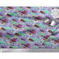 thumbnail image 2 of Soimoi Rayon Crepe Fabric Fish Cartoon Printed Craft Fabric by The Yard 46 Inch Wide, 2 of 3