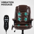 thumbnail image 4 of Vinsetto Massage Office Chair with 6-Point Vibration, Dark Brown, 4 of 10