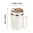 thumbnail image 3 of Tasse en Acier Inoxydable Isolée à Double Paroi, Gobelet de Voyage Étanche avec Poignée et Couvercle à Paille, Tasse à Café Réutilisable de 400 ml pour Bureau, Maison, Gym et Déplacements, 3 of 6
