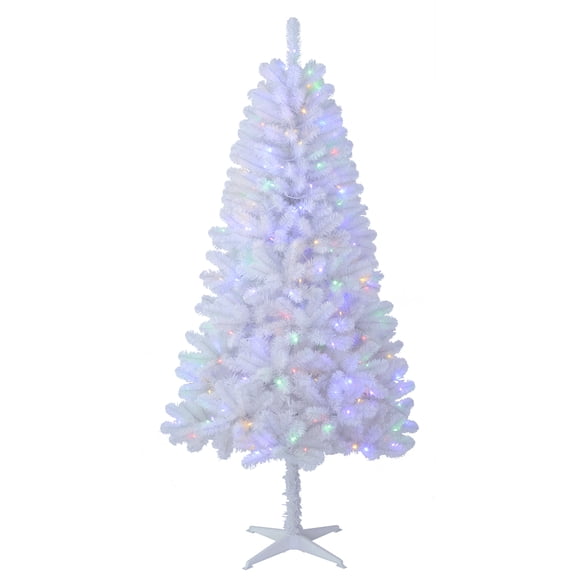 Holiday Time 6.5' Pre-Lit LED Paxton Pine Christmas Tree-White