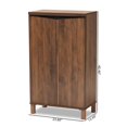 thumbnail image 3 of Baxton Studio Armoire de Rangement pour Chaussures à 2 Portes, Fini Brun et Gris Foncé, 3 of 12