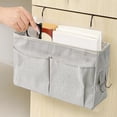 thumbnail image 4 of Birdeem Bedside Storage Organizer,Hanging Basket Shelf with Canvas Fabric and Metal Frame,for Bunk Beds and Home Use,Multiple Pockets Easy Installation Space Saver, 4 of 9