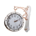 thumbnail image 3 of GROWTH TANK Double Side Wall Clock Hanging Station Clock for Indoor Outdoor white, 3 of 9