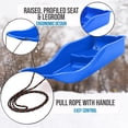 thumbnail image 3 of ArcticThrill Snow Sled for Kids - SnowBoat Sledge - Single Rider Toboggan with Pull Rope; Outdoor Plastic Winter Sleigh for Toddlers & Kids, 3 of 7