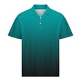thumbnail image 4 of Chemise à Manches Courtes pour Homme, Haut Décontracté à Col Rabattu avec Boutons, Tissu en Polyester Respirant pour Usage Quotidien, 4 of 6