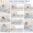 thumbnail image 3 of Wedge Pillows for Adult Adjustable Bed Wedge Pillow for Post Surgery Triangle Pillow Headboard with Bolster Cushion for Sleeping Acid Reflux Neck & Back Support and Dark G, 3 of 9