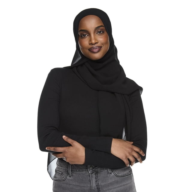 Lot de 2 hijabs en crêpe chiffon Time and Tru pour femmes