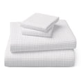 thumbnail image 2 of Mainstays Kids 220TC Cotton Grid Gray Queen, 4 Piece Sheet Set, 2 of 8