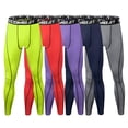 thumbnail image 4 of Pantalon de Sport de Compression pour Hommes, Leggings, Bas de Course Serrés E7L1, 4 of 9
