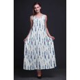 thumbnail image 3 of Bimba Robe Longue Maxi de Soirée pour Femmes en Rayonne Shibori Imprimée, Dos Nu, à Bretelles Spaghetti - Petit, 3 of 4