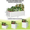 thumbnail image 2 of Ourlova 8x3x1FT Raised Garden Bed, Galvanized Outdoor Planter, Rectangular Metal Box for Gardening, 2 of 9