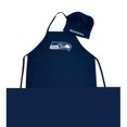 thumbnail image 1 of MKW 5717524086 Seattle Seahawks Apron &amp; Chef Hat Set - Black, 1 of 1