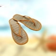 thumbnail image 2 of 2025 Women Flat Slippers Comfortable Slipper Flip Flops for Women Non-Slip Sandals Silent Bamboo Flip Flops with Back Strap for Women Rattan Flip Flop, 2 of 5