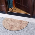 thumbnail image 3 of Half Round Water Absorbing Non-Slip Carpet Mat for Bathroom and Bedroom 40x60cm Soft Microfiber Area Rug with Rubber Backing Easy Care and Stylish Design, 3 of 6