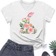 thumbnail image 4 of Weiqiqre Womens Shirts Happy Easter T Shirt Easter Bunny Shirt Cute Rabbit Graphic Tee Gift Spring Tees Tops, 4 of 4