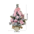 thumbnail image 3 of HOZADOIE Mini Pendant Home Decoration Mini Christmas Tree Flocking White Christmas Tree Ornaments Small Encrypted Decoration Desktop, 3 of 6