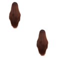 thumbnail image 1 of ZheElen Perruques Synthétiques pour Cheveux Naturels Résistantes Perruque Synthétique Longue Cheveux Lisses Facile à Porter 9582-18 2Ensemble, 1 of 6