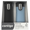 thumbnail image 2 of Contigo AUTOSEAL West Loop Stainless Steel Travel Mug, 16 oz, 2-Pack (Black & Blue), 2 of 2