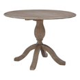 thumbnail image 1 of Linon Ervin Table de Salle à Manger Ronde à Abattants avec Piédestal en Bois Gris Rustique Lavé, 1 of 18