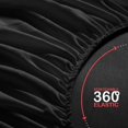 thumbnail image 3 of Lux Decor Collection Premium 1800 Ultra-Soft Microfiber Machine Made Deep Pocket Fitted Sheets - Twin, Black, 3 of 5
