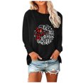 thumbnail image 2 of T-shirts Surdimensionnés pour Femmes Imprimé Décontracté Noël Manches Longues Col Rond Hauts Blouse pour Femmes en Solde, 2 of 5