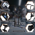 thumbnail image 2 of Costway Adjustable Power Tower Pull Up Bar Stand Dip Station Equipment with Bench Home Gym, 2 of 9