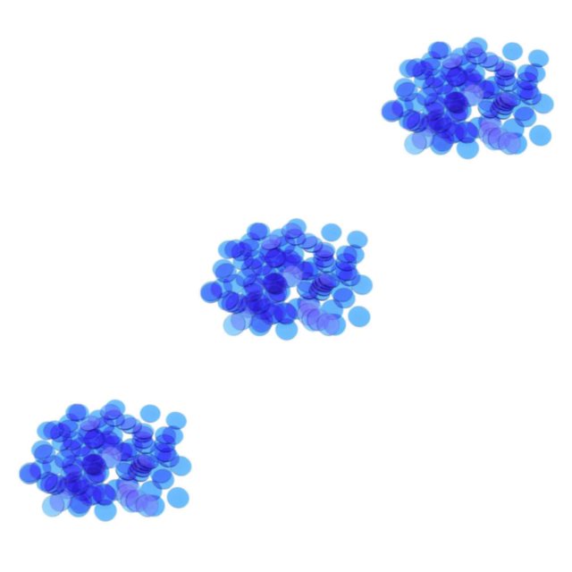 Wweixi Professional Bingo Game Transparent Color Counters Marker Plastic Blue 1.5x1.5cm 3Set