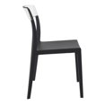 thumbnail image 4 of Compamia Chaise de Salle à Manger de Patio en Noir Transparent Clair, 4 of 8