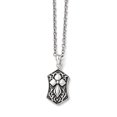thumbnail image 1 of Stainless Steel Polished and Antiqued Cross Necklace 20 Inch, 1 of 3