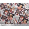 thumbnail image 2 of Soimoi Velvet Fabric Paw,Hat & Animals Patchwork Print Sewing Fabric Yard 58 Inch Wide, 2 of 3