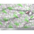 thumbnail image 3 of Soimoi Poly Georgette Fabric Camouflage Texture & Flamingo Bird Print Fabric by The Yard 52 Inch Wide, 3 of 3