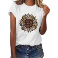 thumbnail image 1 of Birdeem Womens Round- Neck Christmas Printing Recreational Short Sleeve Tops, 1 of 1