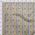 thumbnail image 5 of oneOone Polyester Spandex Medium Blue Fabric Travel Sewing Material Print Fabric By The Yard 56 Inch Wide, 5 of 5