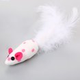 thumbnail image 4 of 2PCS Cat Toy Mice Cute Dot Feather Mouse Toy Cat Chew Toy Cat Interactive Toy, 4 of 10