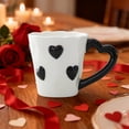 thumbnail image 4 of YoGold Valentines Day Ceramic Coffee Mug - Heart Embossed Tea Cups For Latte, Hot Tea, Cappuccino, Milk - Cup For Lover Mom Birthday Christmas Valentine's Day Gifts White, 4 of 6